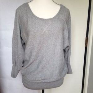 The North Face women's size medium grey 3/4 sleeve cotton cashmere sweater